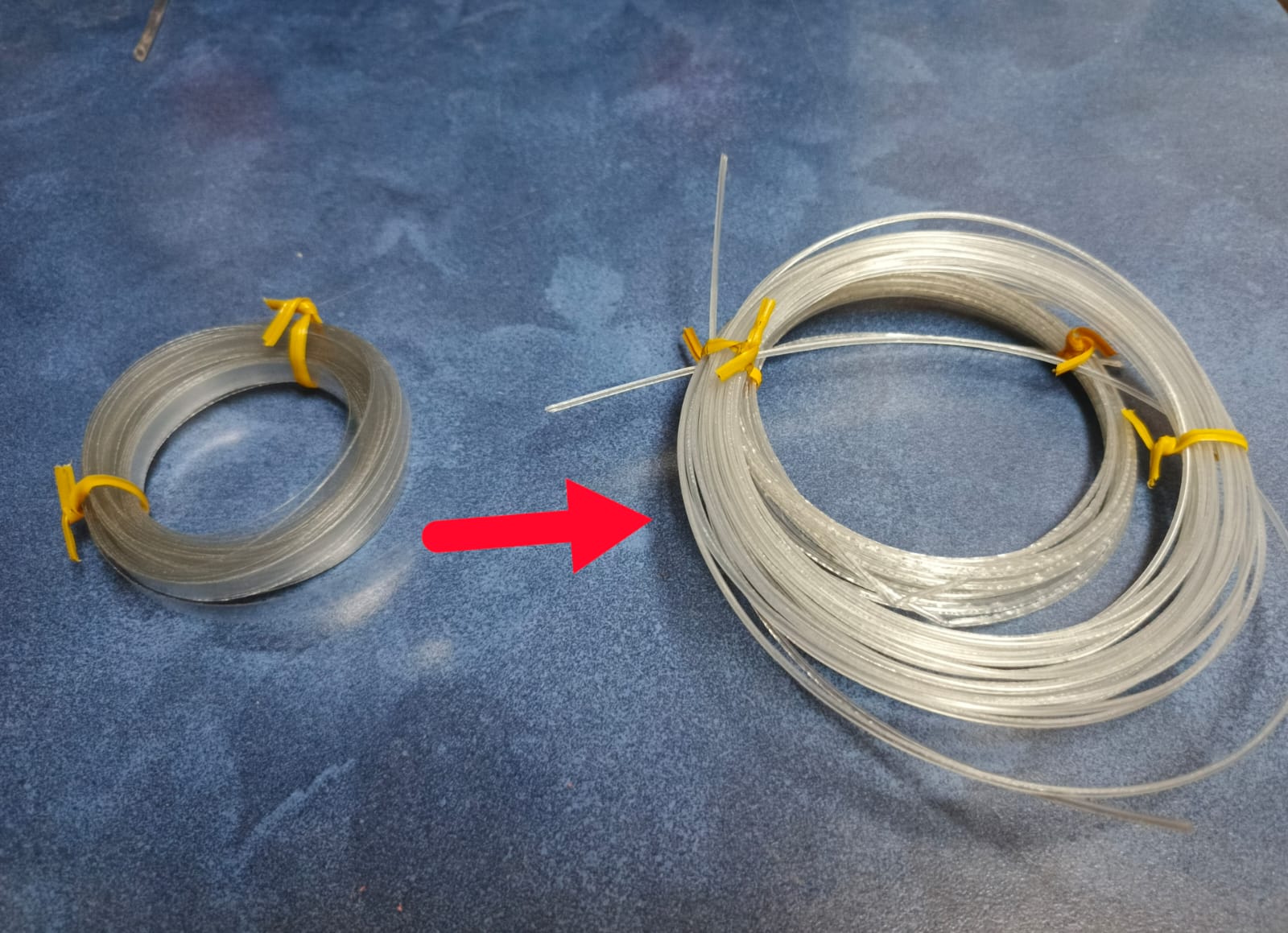 Tira de botella vs Filamento